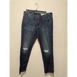 TREASURE & BOND Women's Blue Skinny Boyfriend Ankle Jeans Distressed Sz 30